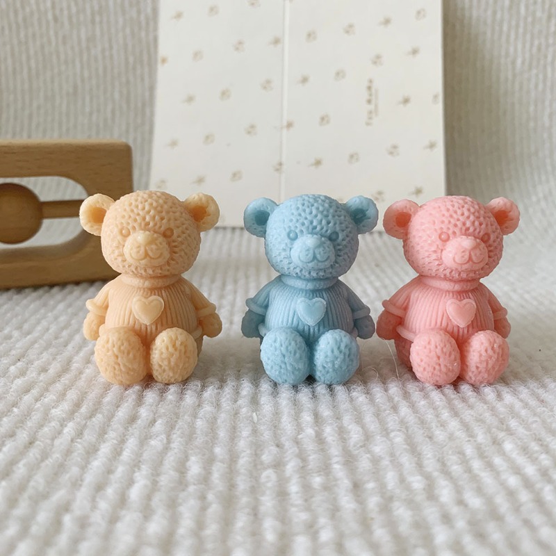 Soap Making Business - قالب سيليكون على شكل شمعة الدب