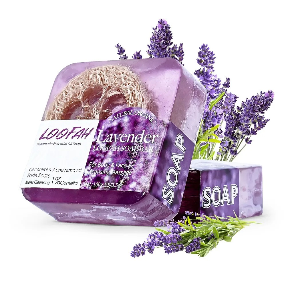 Essential Oil Soap - صابون زيت اللافندر العضوي 100 جرام،