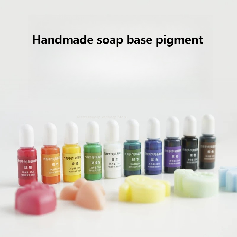 Soap Making With Soap Base - صبغة صابون يدوية الصنع 10 ألوان