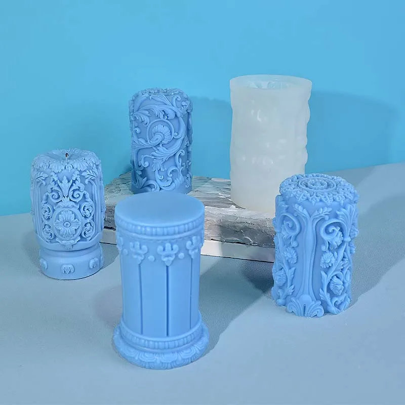 Soap Making Home - منحوتة العمود الروماني شمعة قالب من