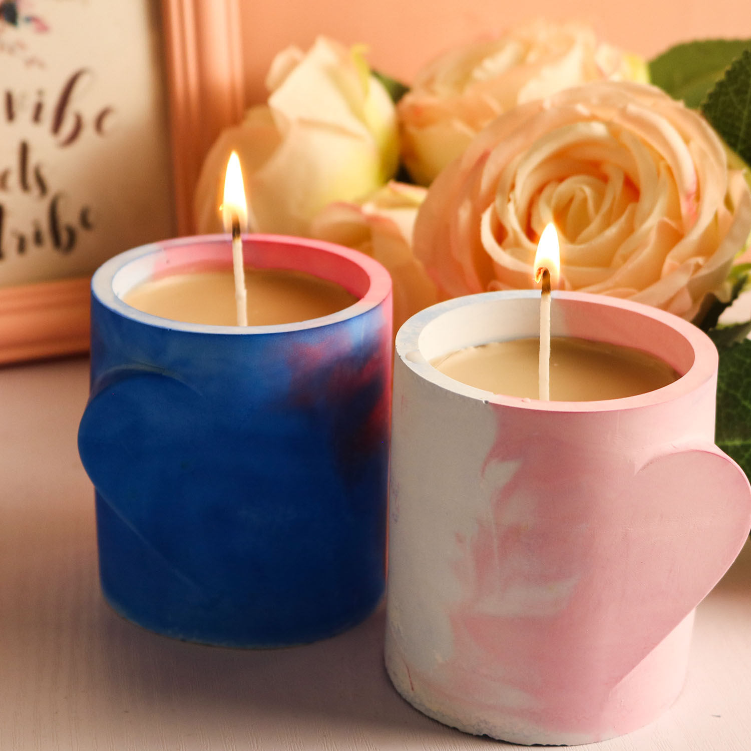 قالب سيليكون الحب كأس شمعة ، ش - مراجعة Soap Making Home وسعره